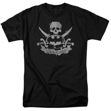 Black men's regular fit t-shirt with Batman Dark Pirate graphic
