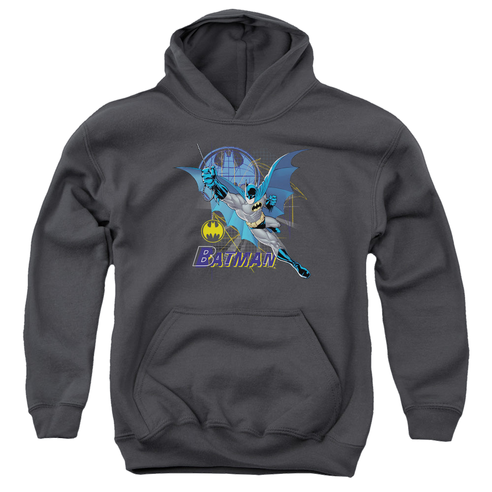 DC Batman Cape Outstretched - Youth Hoodie Youth Hoodie (Ages 8-12) Batman   