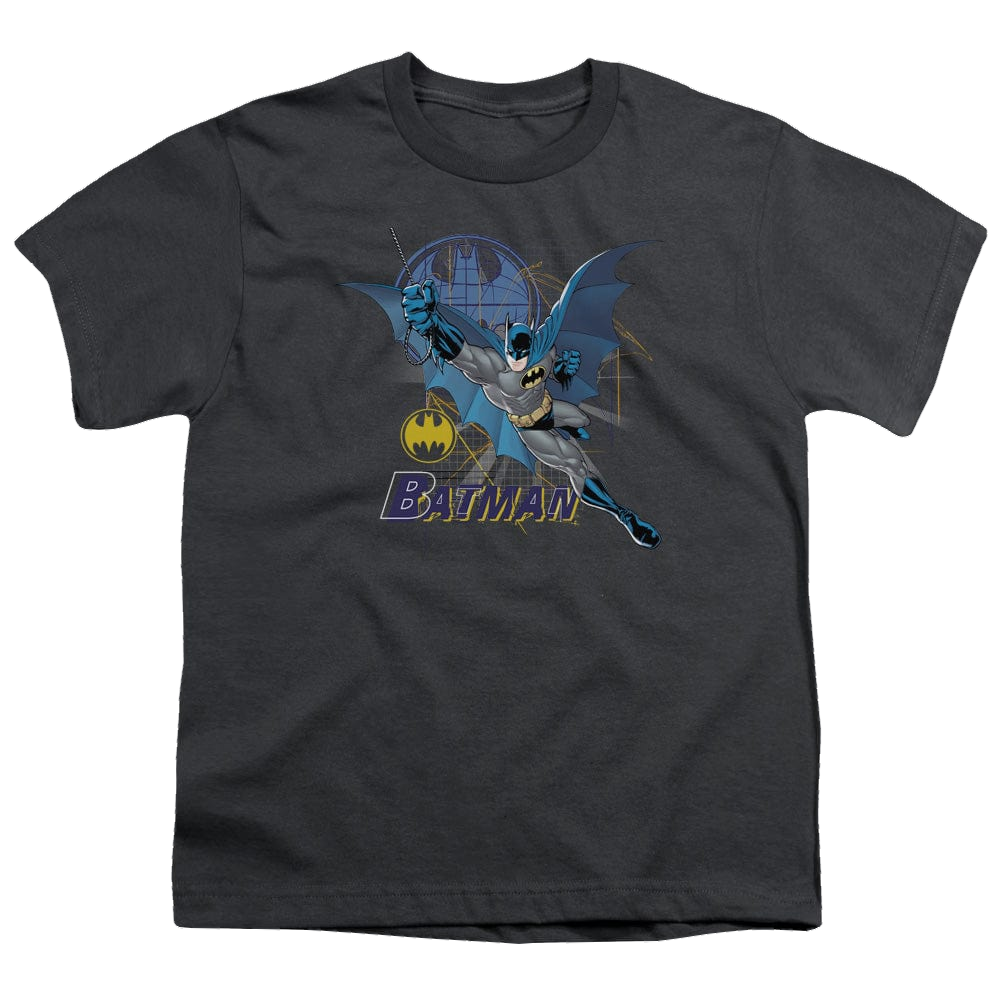 DC Batman Cape Outstretched - Youth T-Shirt Youth T-Shirt (Ages 8-12) Batman   