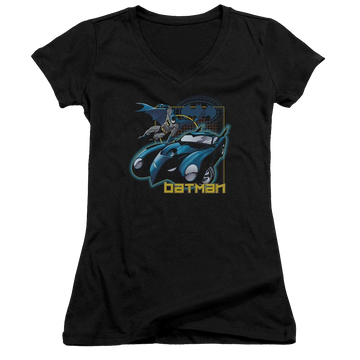 Batman Nice Wheels - Juniors V-Neck T-Shirt Juniors V-Neck T-Shirt Batman   