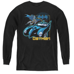 Dc Batman Nice Wheels - Youth Long Sleeve T-Shirt Youth Long Sleeve T-Shirt Batman   