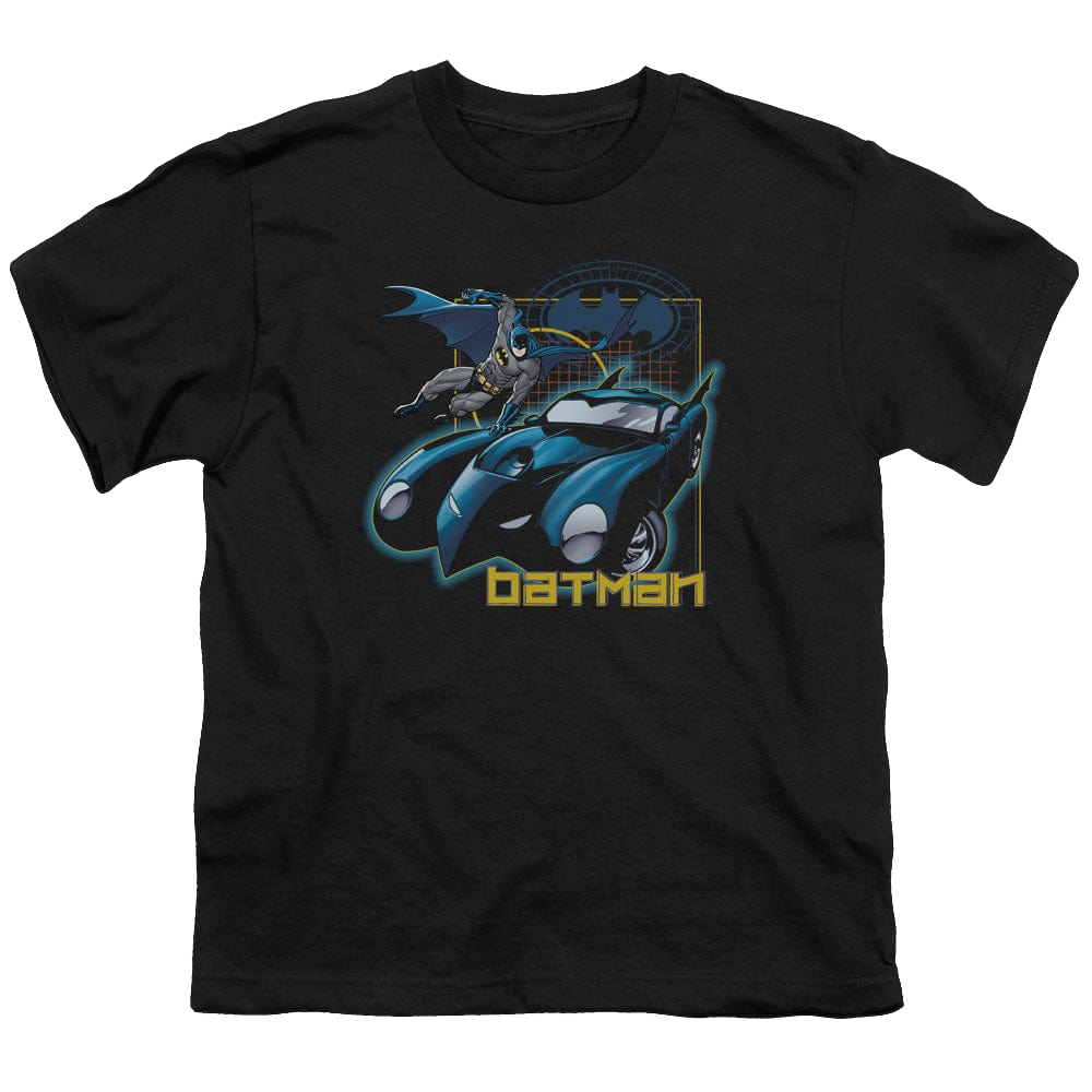 DC Batman Nice Wheels - Youth T-Shirt Youth T-Shirt (Ages 8-12) Batman   