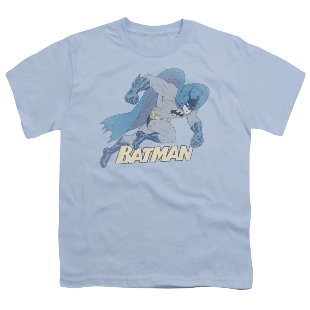 DC Batman Running Retro - Youth T-Shirt Youth T-Shirt (Ages 8-12) Batman   