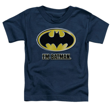 Navy toddler t-shirt with DC Batman Im Batman graphic