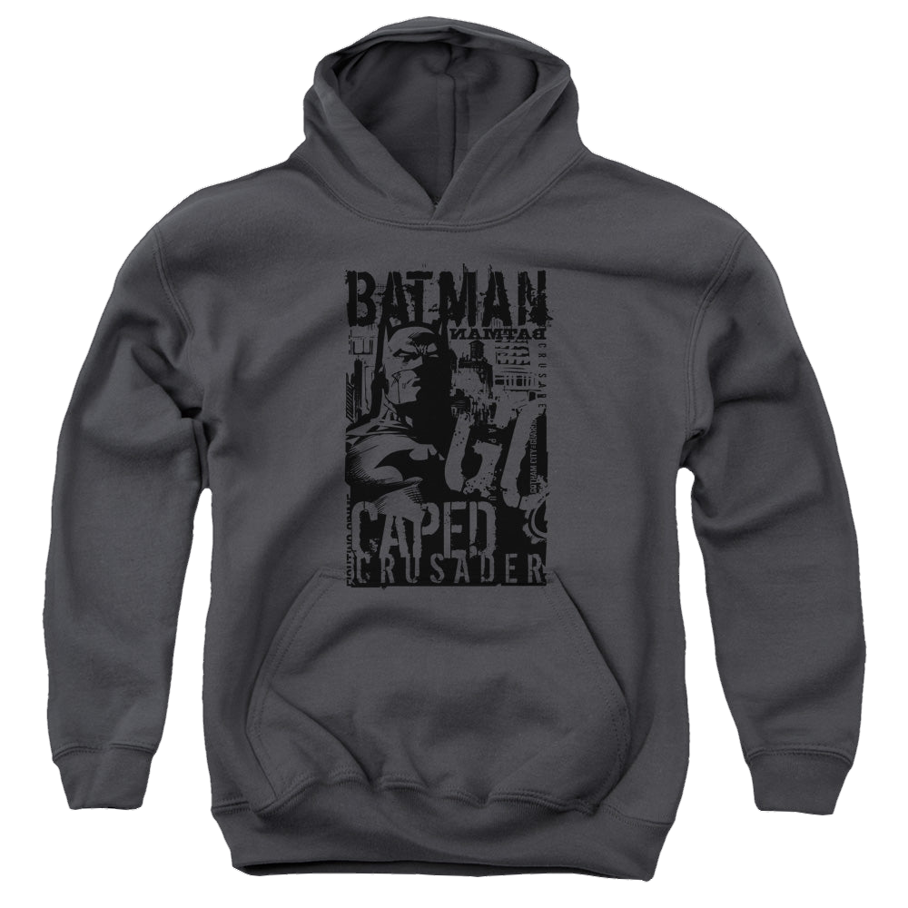 DC Batman Caped Crusader - Youth Hoodie Youth Hoodie (Ages 8-12) Batman   
