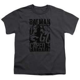 DC Batman Caped Crusader - Youth T-Shirt Youth T-Shirt (Ages 8-12) Batman   