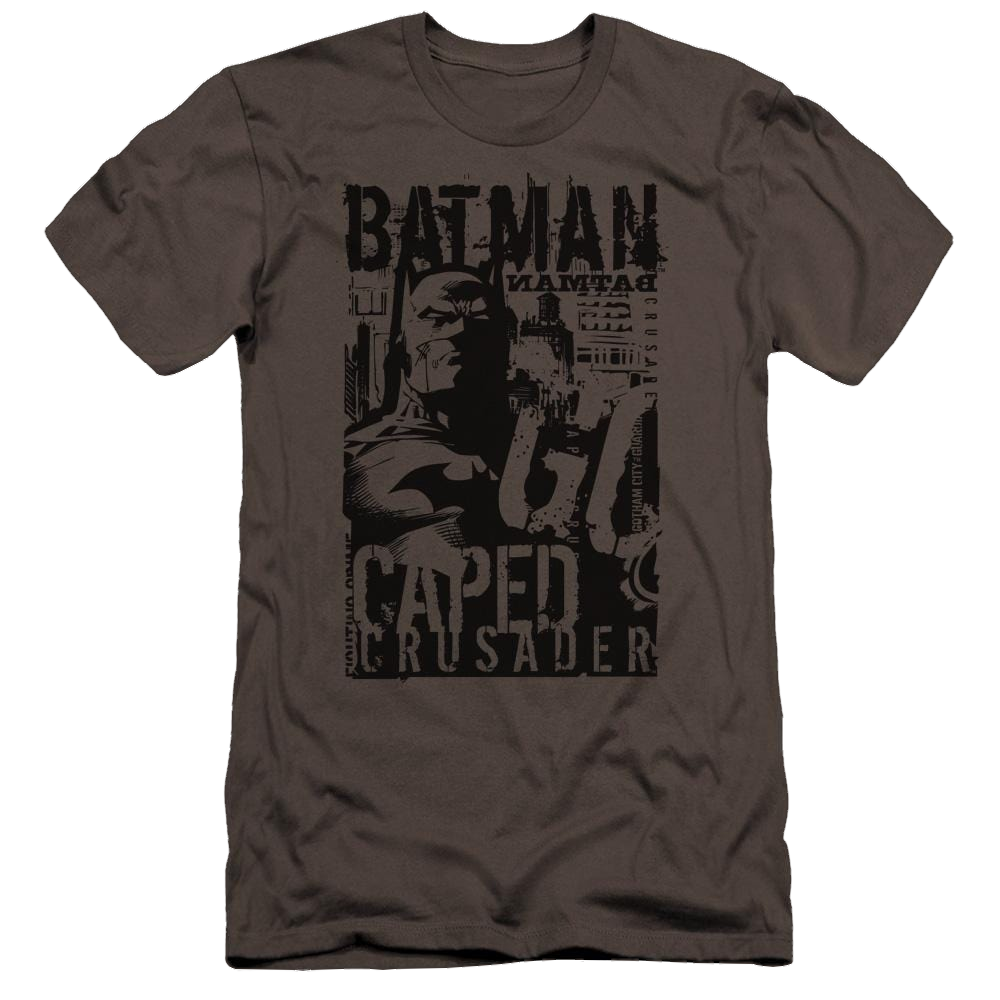 Dc Batman Caped Crusader - Men's Premium Slim Fit T-Shirt Men's Premium Slim Fit T-Shirt Batman   