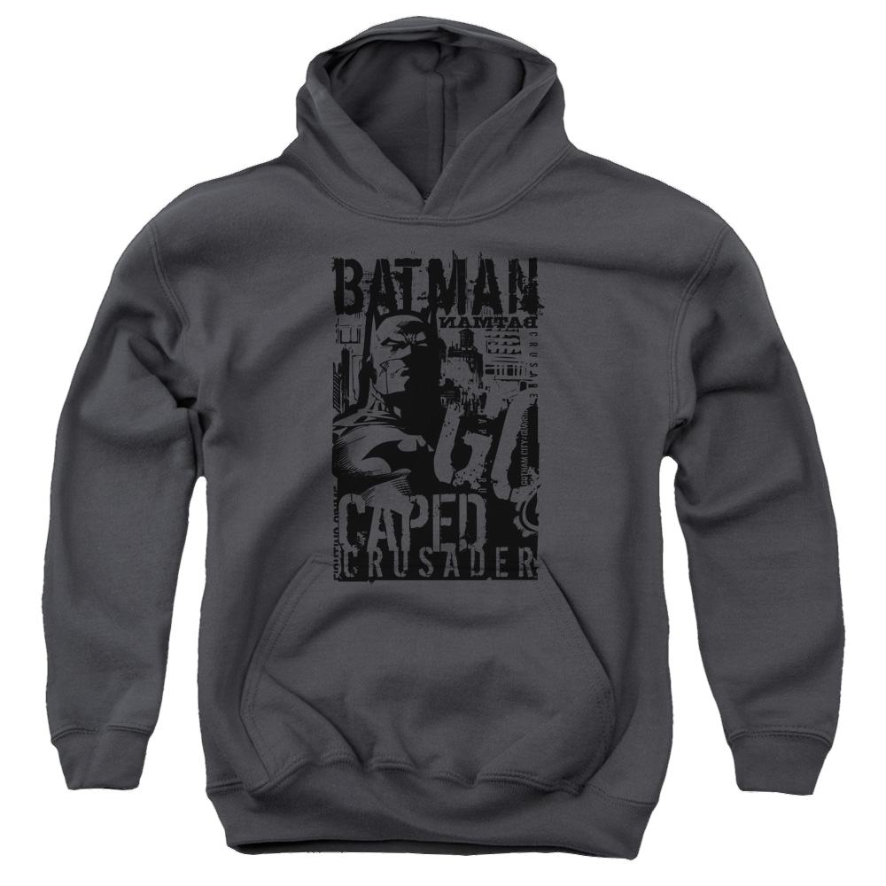 DC Batman Caped Crusader - Youth Hoodie Youth Hoodie (Ages 8-12) Batman   
