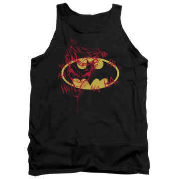 Black men's tank with Batman Joker Graffiti graphic