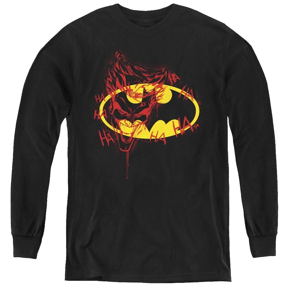 Dc Batman Joker Graffiti - Youth Long Sleeve T-Shirt Youth Long Sleeve T-Shirt Batman   