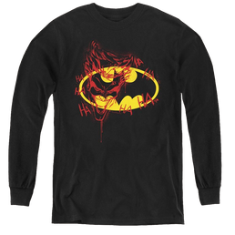 Dc Batman Joker Graffiti - Youth Long Sleeve T-Shirt Youth Long Sleeve T-Shirt Batman   