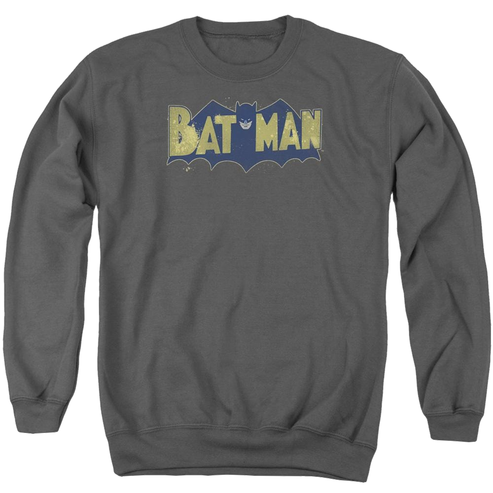 Batman Vintage Logo Splatter - Men's Crewneck Sweatshirt Men's Crewneck Sweatshirt Batman   