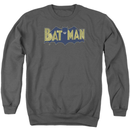 Batman Vintage Logo Splatter - Men's Crewneck Sweatshirt Men's Crewneck Sweatshirt Batman   
