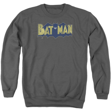 Batman Vintage Logo Splatter - Men's Crewneck Sweatshirt Men's Crewneck Sweatshirt Batman   