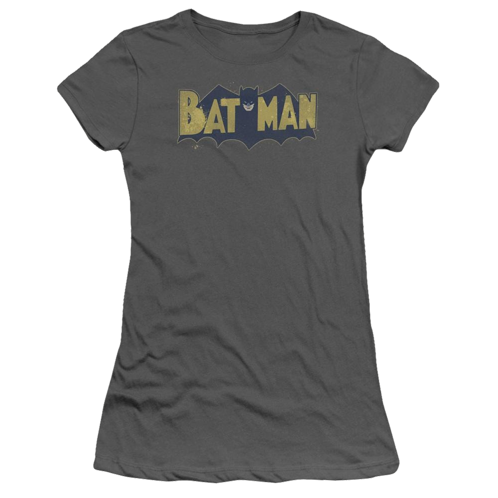 Batman Vintage Logo Splatter - Juniors T-Shirt Juniors T-Shirt Batman   