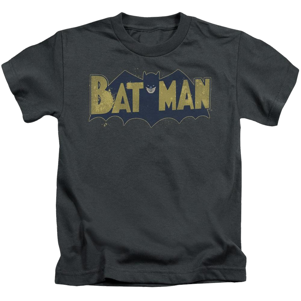 DC Batman Vintage Logo Splatter - Kid's T-Shirt Kid's T-Shirt (Ages 4-7) Batman   