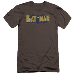 Batman Vintage Logo Splatter - Men's Premium Slim Fit T-Shirt Men's Premium Slim Fit T-Shirt Batman   