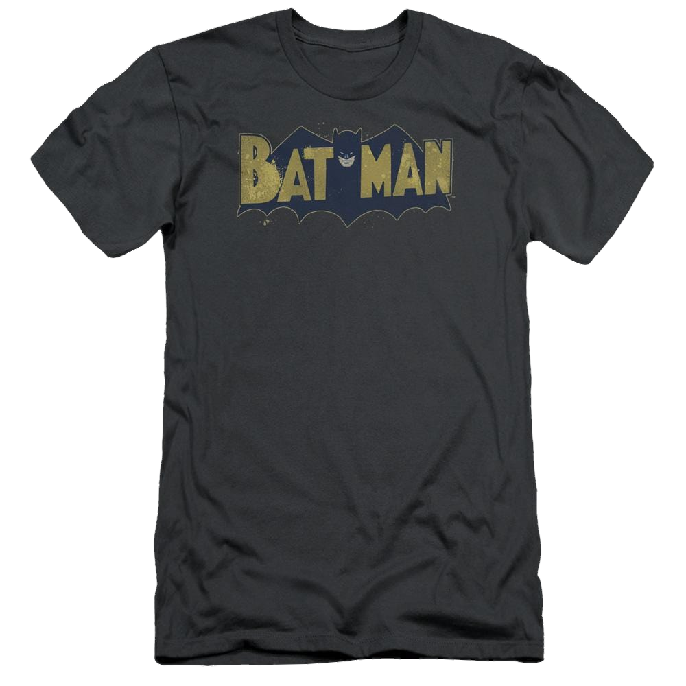 Batman Vintage Logo Splatter - Men's Slim Fit T-Shirt Men's Slim Fit T-Shirt Batman   