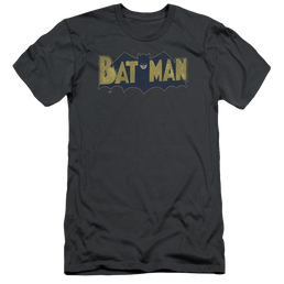 Batman Vintage Logo Splatter - Men's Slim Fit T-Shirt Men's Slim Fit T-Shirt Batman   