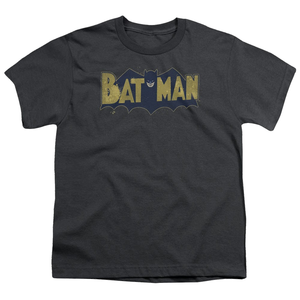 DC Batman Vintage Logo Splatter - Youth T-Shirt Youth T-Shirt (Ages 8-12) Batman   