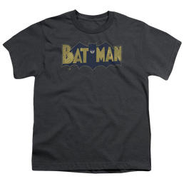 DC Batman Vintage Logo Splatter - Youth T-Shirt Youth T-Shirt (Ages 8-12) Batman   