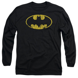 Batman Classic Logo Distressed - Men's Long Sleeve T-Shirt Men's Long Sleeve T-Shirt Batman   