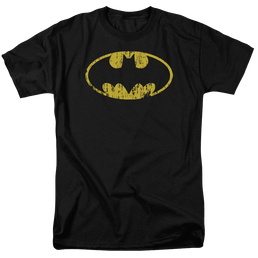 Batman Classic Logo Distressed - Men's Regular Fit T-Shirt Men's Regular Fit T-Shirt Batman   