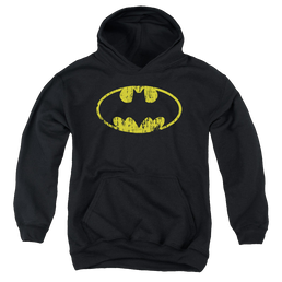 DC Batman Classic Logo Distressed - Youth Hoodie Youth Hoodie (Ages 8-12) Batman   