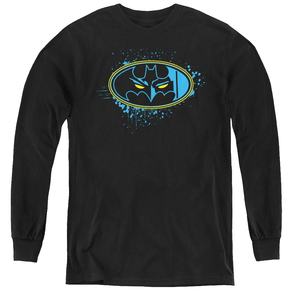 Dc Batman Eyes In The Darkness - Youth Long Sleeve T-Shirt Youth Long Sleeve T-Shirt Batman   
