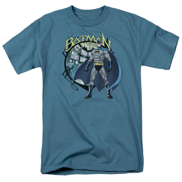 Slate men's regular fit t-shirt with Batman Joker Case Files graphic