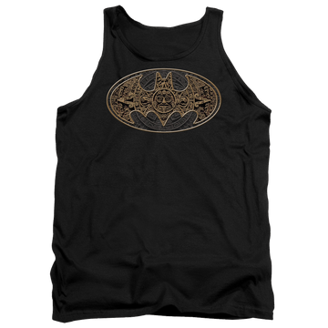 Black men's tank with Batman Aztec Bat Logo graphic