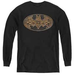 Dc Batman Aztec Bat Logo - Youth Long Sleeve T-Shirt Youth Long Sleeve T-Shirt Batman   