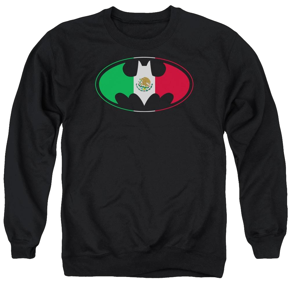Batman Mexican Flag Shield - Men's Crewneck Sweatshirt Men's Crewneck Sweatshirt Batman   
