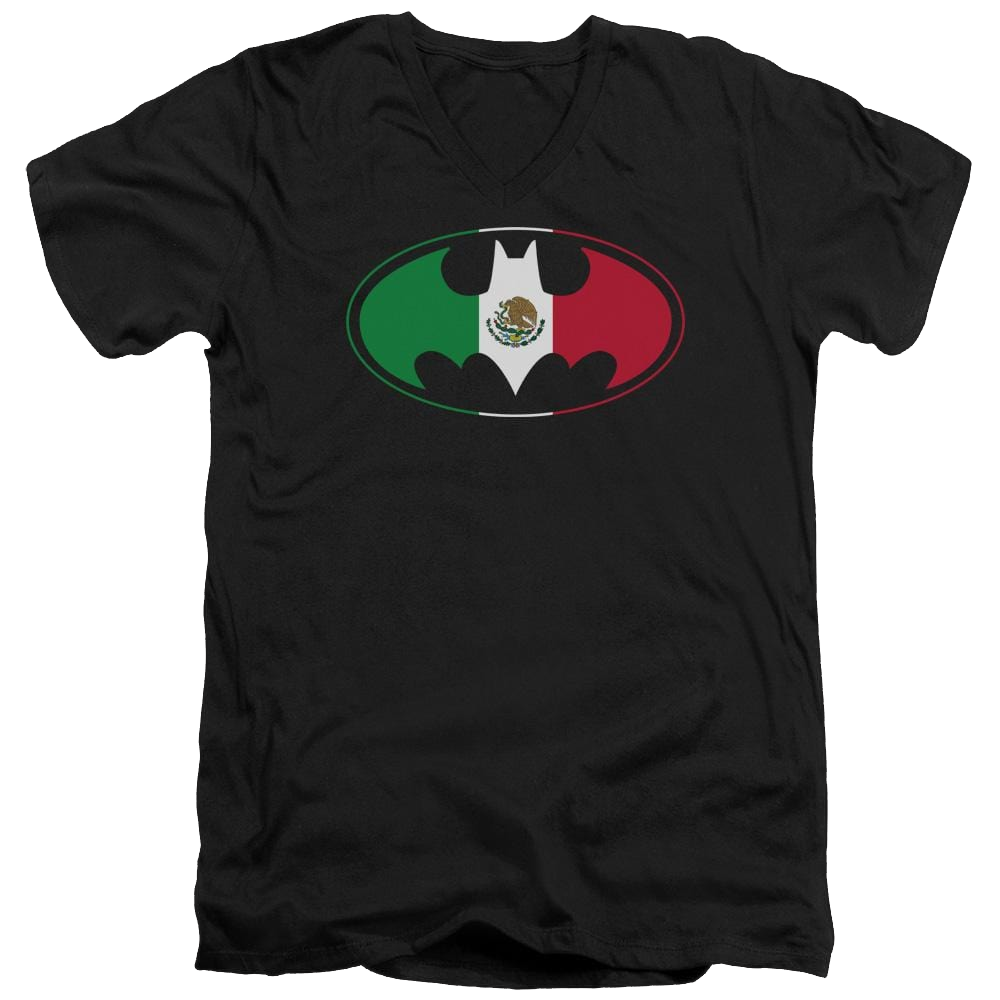 Batman Mexican Flag Shield - Men's V-Neck T-Shirt Men's V-Neck T-Shirt Batman   