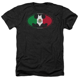 Batman Mexican Flag Shield - Men's Heather T-Shirt Men's Heather T-Shirt Batman   