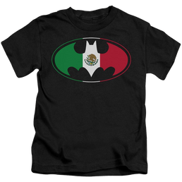 DC Batman Mexican Flag Shield - Kid's T-Shirt Kid's T-Shirt (Ages 4-7) Batman   