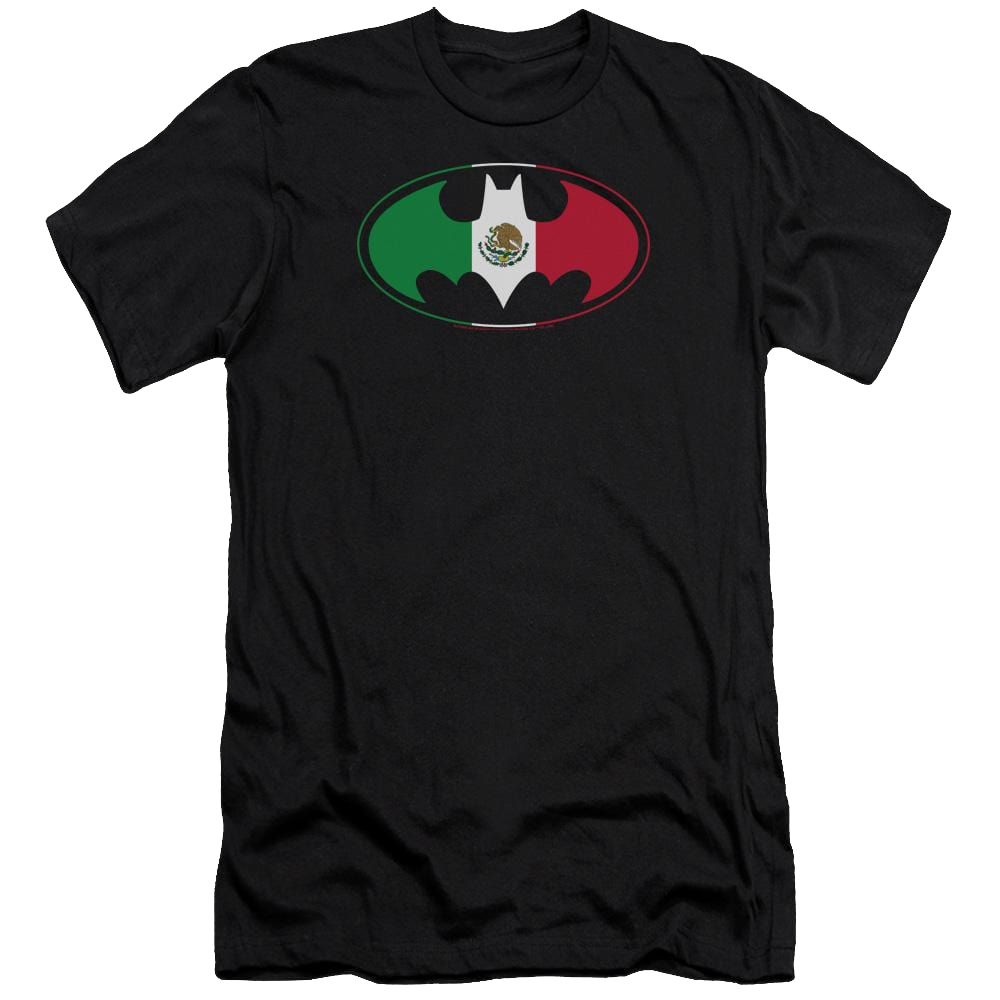 Batman Mexican Flag Shield - Men's Premium Slim Fit T-Shirt Men's Premium Slim Fit T-Shirt Batman   