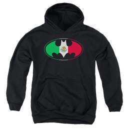 DC Batman Mexican Flag Shield - Youth Hoodie Youth Hoodie (Ages 8-12) Batman   