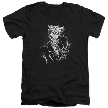 Batman Jokers Splatter Smile - Men's V-Neck T-Shirt Men's V-Neck T-Shirt Joker   