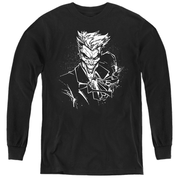 Joker, The Jokers Splatter Smile - Youth Long Sleeve T-Shirt Youth Long Sleeve T-Shirt Joker   