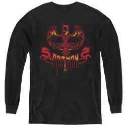 Dc Batman Heart Of Fire - Youth Long Sleeve T-Shirt Youth Long Sleeve T-Shirt Batman   
