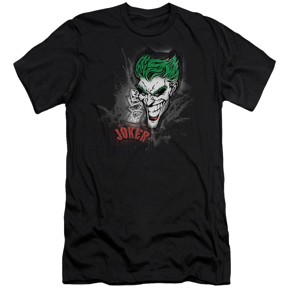 Batman Joker Sprays The City - Men's Premium Slim Fit T-Shirt Men's Premium Slim Fit T-Shirt Joker   