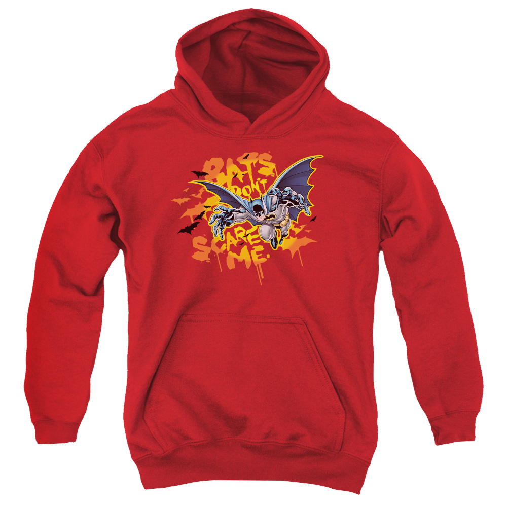 DC Batman Bats Dont Scare Me - Youth Hoodie Youth Hoodie (Ages 8-12) Batman   