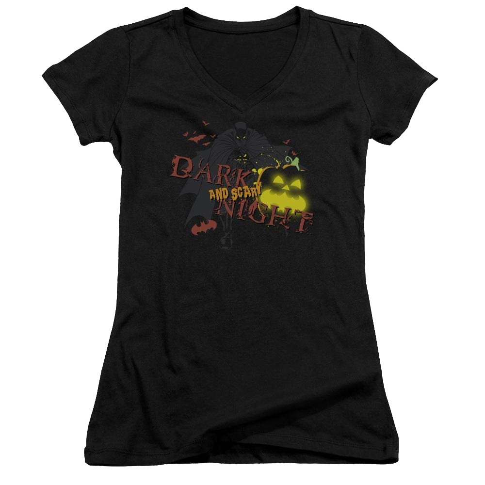 Batman Dark And Scary Night - Juniors V-Neck T-Shirt Juniors V-Neck T-Shirt Batman   