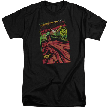Black men's tall fit t-shirt with Batman Bat Killers graphic