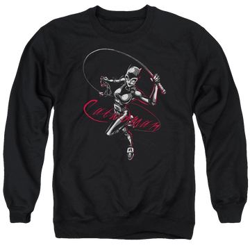Batman Kitten With A Whip - Men's Crewneck Sweatshirt Men's Crewneck Sweatshirt Catwoman   