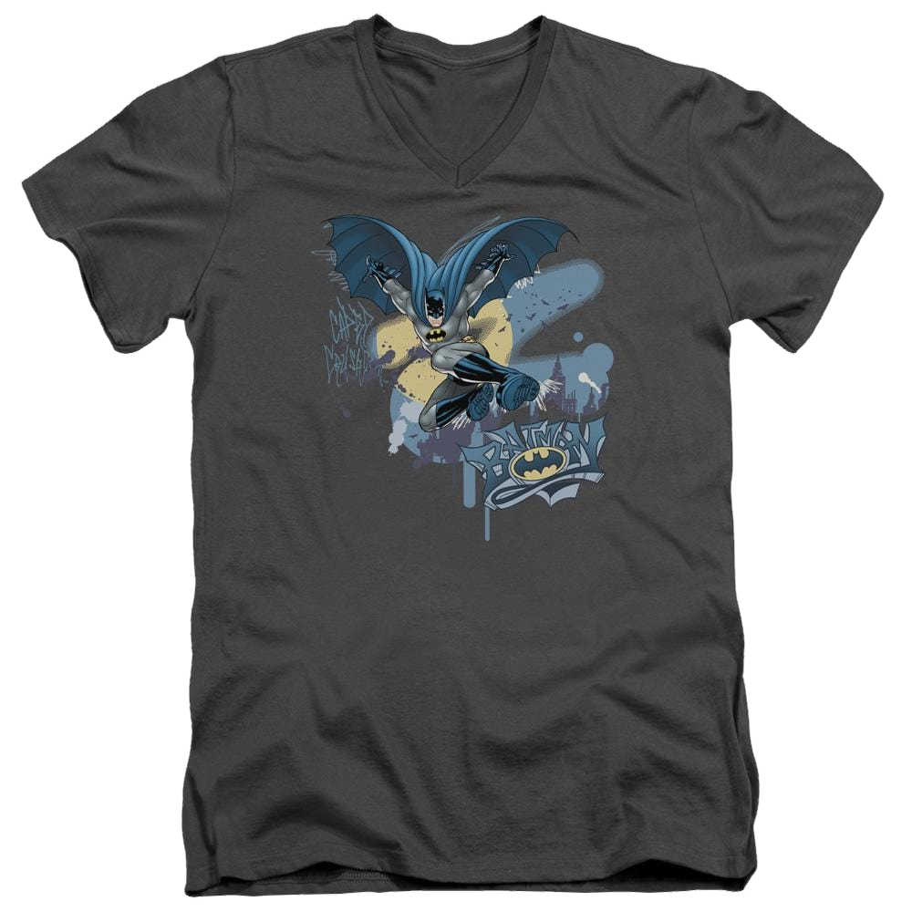 Batman Into The Night - Men's V-Neck T-Shirt Men's V-Neck T-Shirt Batman   