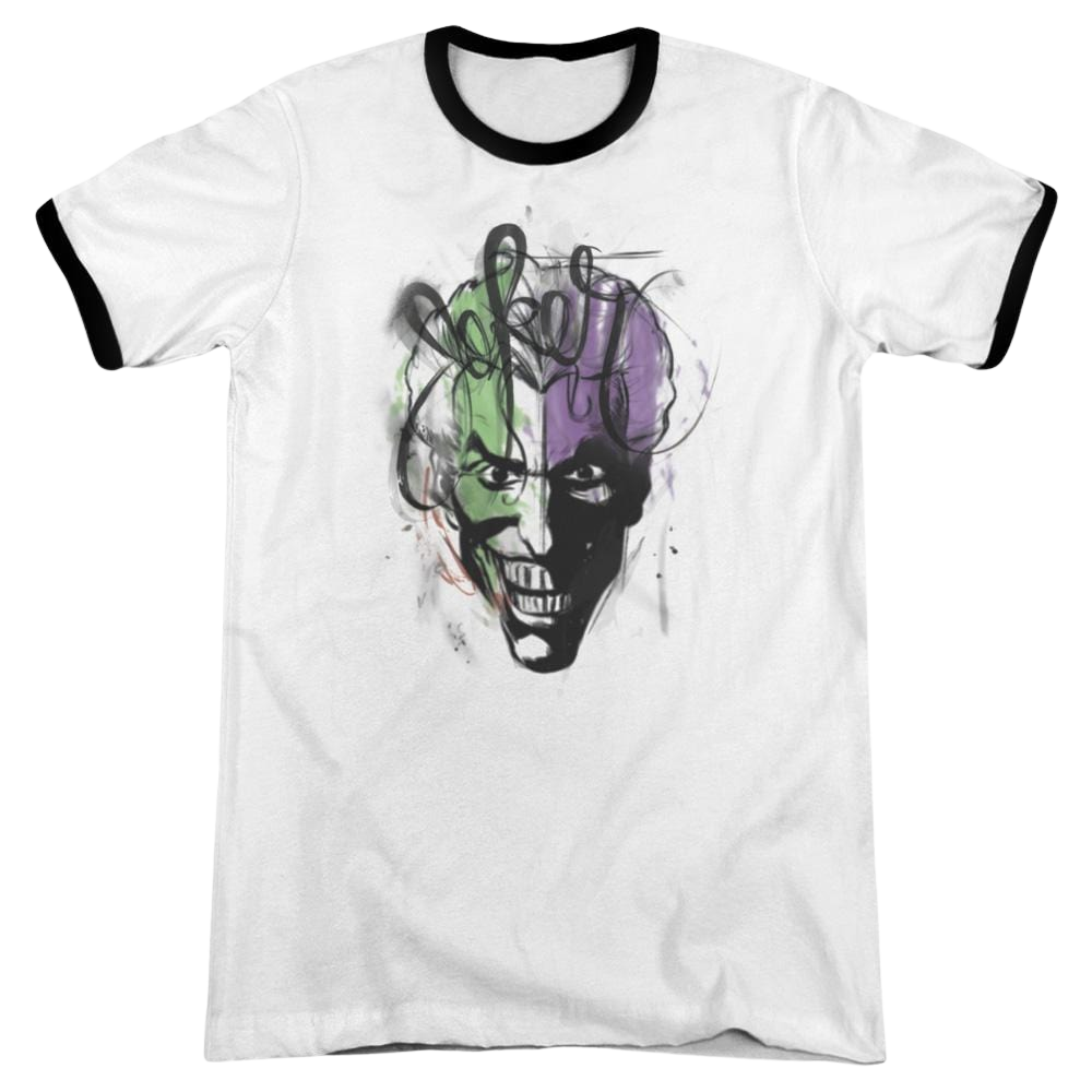 Batman Joker Airbrush - Men's Ringer T-Shirt Men's Ringer T-Shirt Joker   