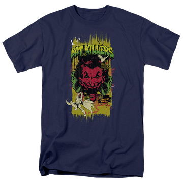 Navy men's regular fit t-shirt with Batman Bat Killers 2 graphic
