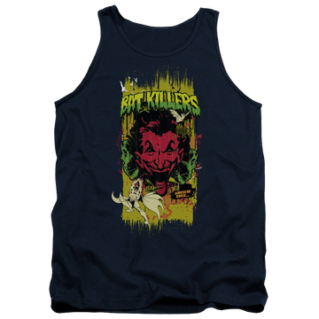 Navy men's tank with Batman Bat Killers 2 graphic
